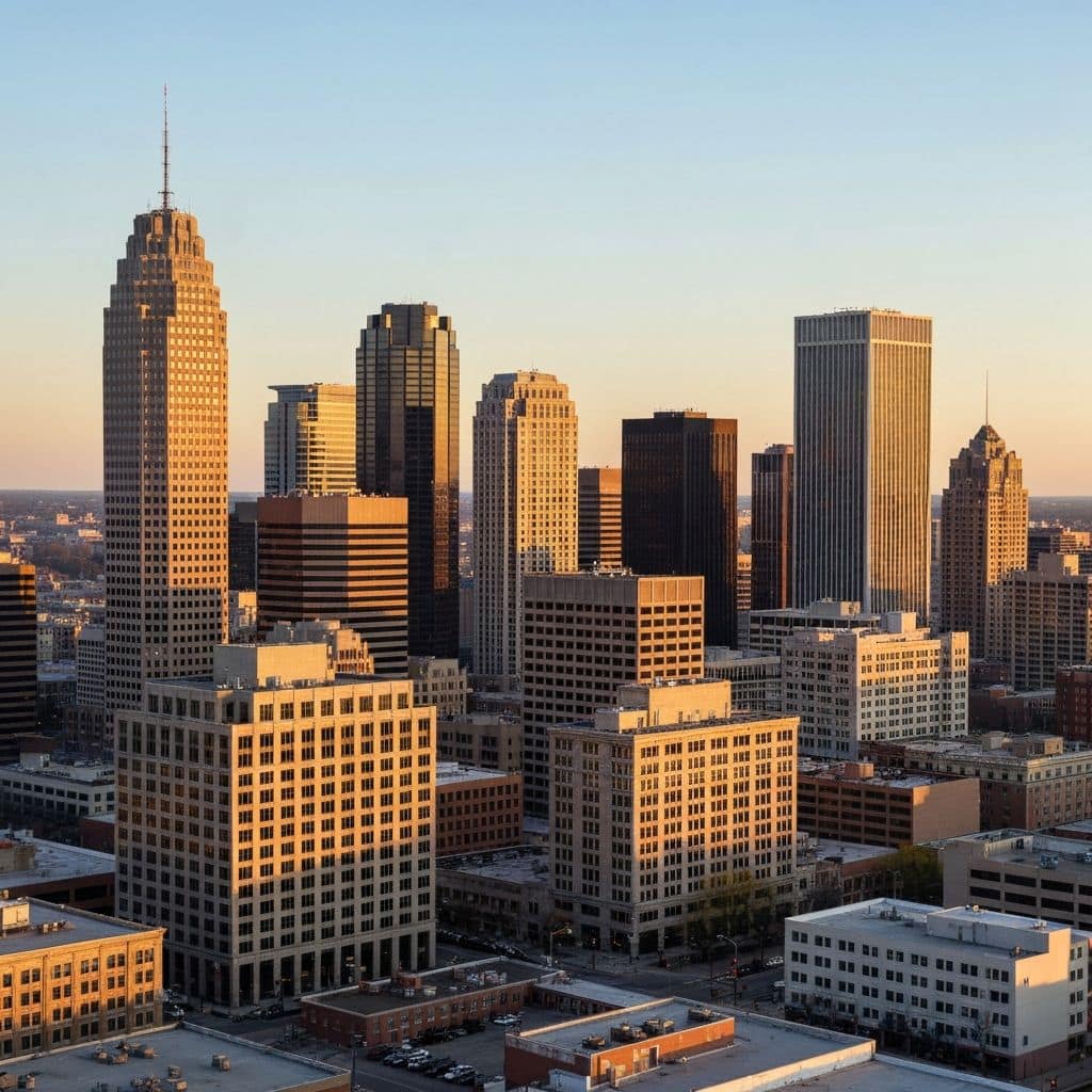 Commercial real estate skyline representing the 2026 CRE refinancing maturity wall