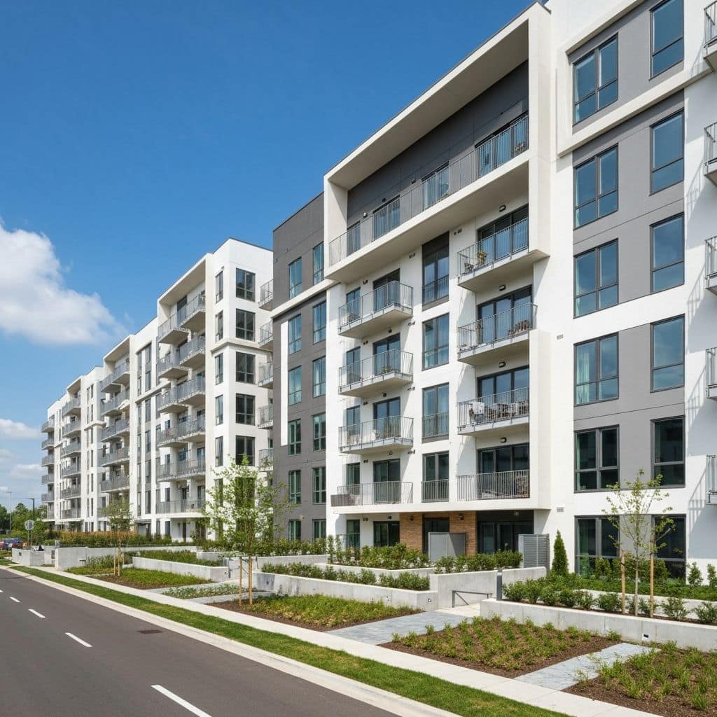 Modern multifamily apartment building representing supply dynamics