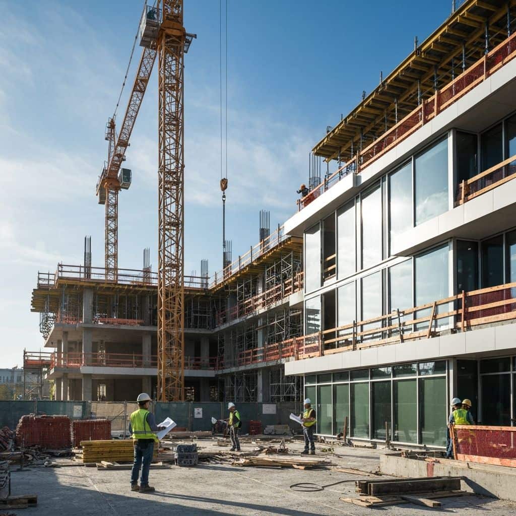 Ground-up multifamily construction project funded with construction financing