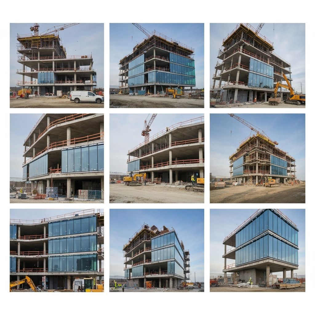 Ground-up construction site for new commercial real estate development