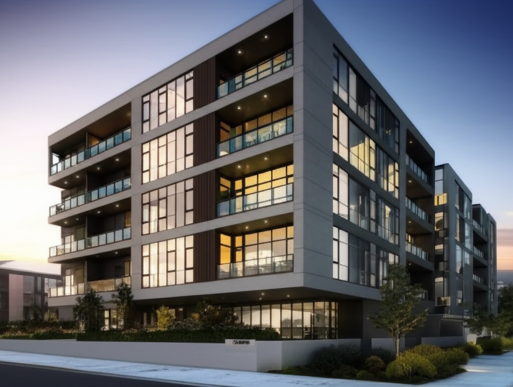 Modern multifamily apartment community with financing solutions