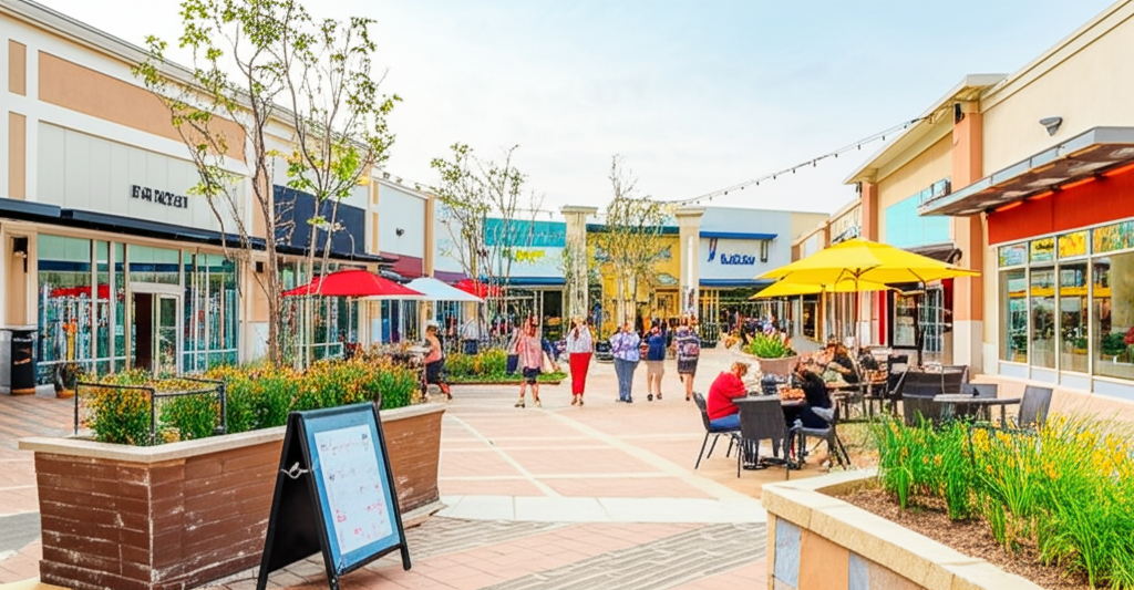 Retail shopping center with net lease tenants